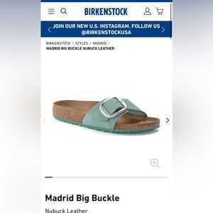 Madrid Bug Buckle — Brand New never worn- sz 8- Color: Beryl